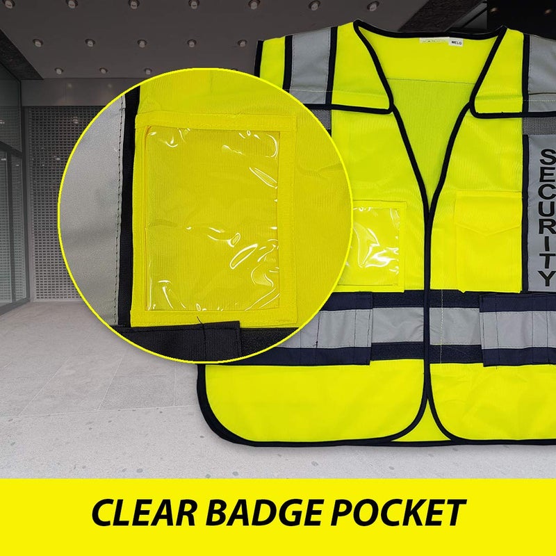 ViewBrite Safety VIEWBRITE Reflective (Class 2) Security Vest Lime Green - 5 Point Breakaway High Visibility Yellow Safety Vest - Image 5